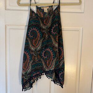 Festival Vibes! Paisley Cami with Split Back – Medium